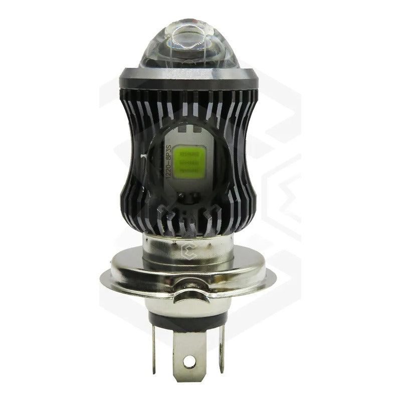 Foco Moto H4 Lupa Proyector Bicolor 30 Leds 2 Funciones T H4