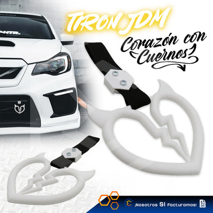 Tiron Corazon Cuernos Jdm Tsurikawa Remolque Gancho Decorati