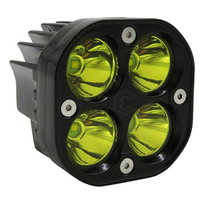 Par Faros Auxiliares Exploradores 4 Leds Ámbar Fijo 12-24v