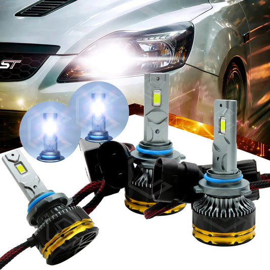 2 Focos Led 9006 Canbus Ventilador Alta Baja 28,000lm 9-36v 9006