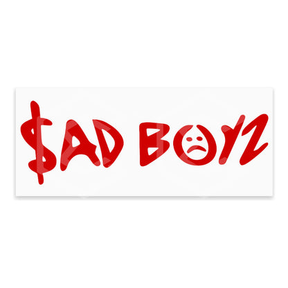 10 Calcomanía Sad Boyz Junior Sticker Vinil Auto Moto 25x8cm