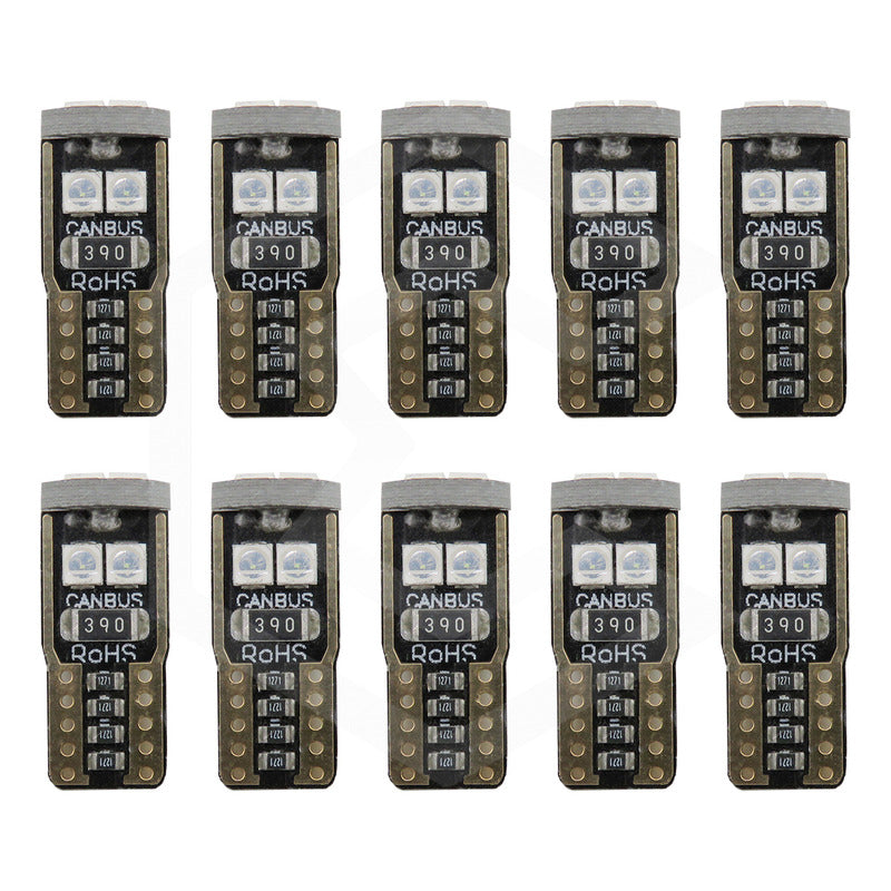 Kit 10 Foco Pellizco T10 Canbus W5w 194 168 2825  No Error 9