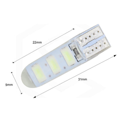 Par De Focos De Pellizco T10 6 Gel Leds Smd Alta Potencia