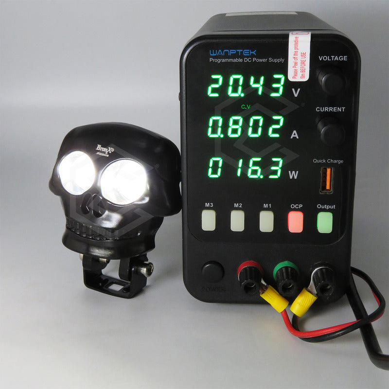 Par De Faros 6 Leds Con 2 Lupas Bicolor Fijo Estrobo 12-24v