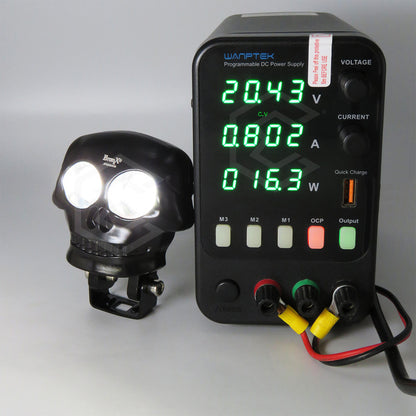 Par De Faros 6 Leds Con 2 Lupas Bicolor Fijo Estrobo 12-24v