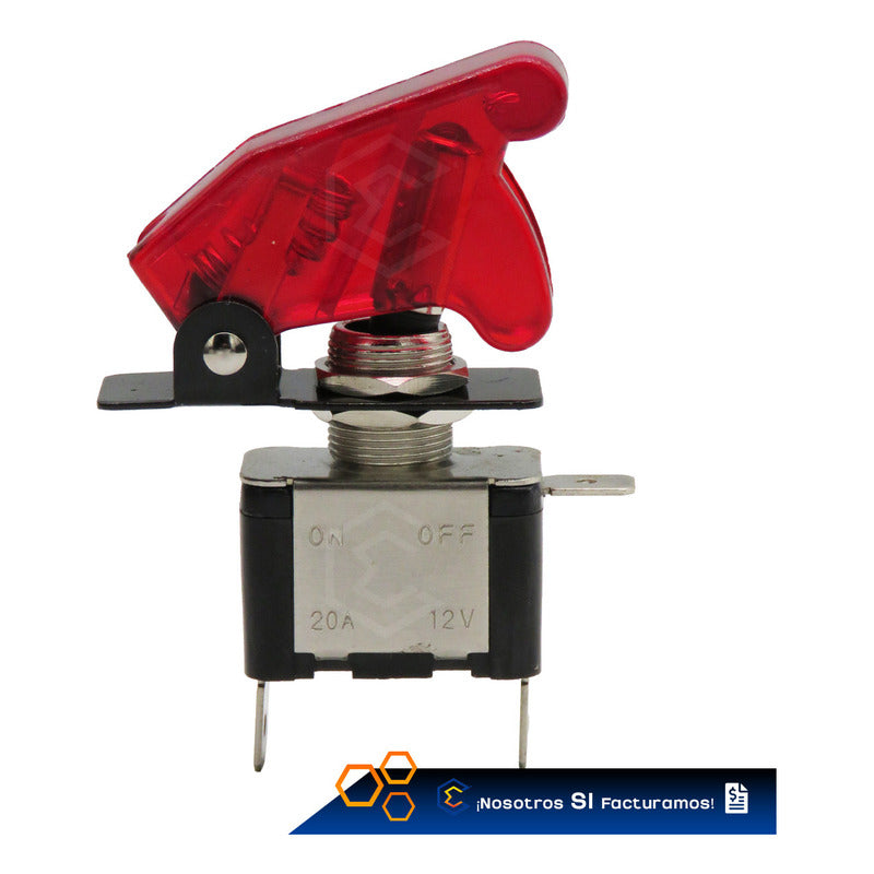 Switch Interruptor 1 Paso Tipo Nos Con Tapa Con Luz 1 Pieza