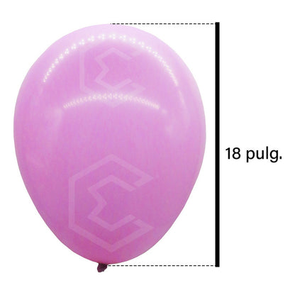 Bolsa 25 Globos Lila Brillo #18 Adornos Fiestas Bodas Latex Lila