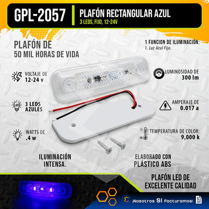 10 Plafón Cuarto Direccional Lateral Led Alta Intensidad 24v