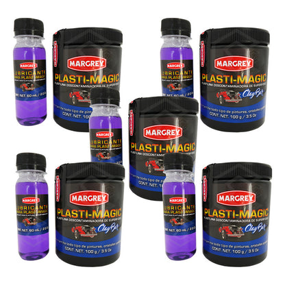 5 Plastilina Arcilla Descontamina Plasti Magic 100gr Margrey