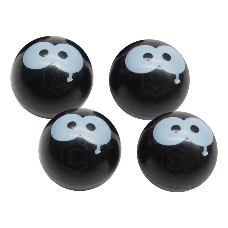 Kit 4 Tapones Cubre Pivote Válvula Emoji Caritas Auto Moto