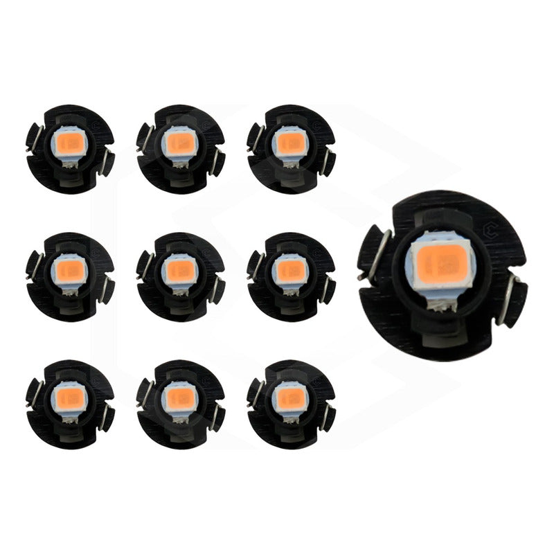 Kit 10 Focos Led T4.2 10 Mm Clúster Para Tablero Fija 12v