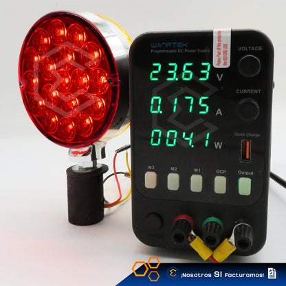 Par De Plafón Direccional Redonda 36 Leds Bicolor 12-24v Rojo / Ambar