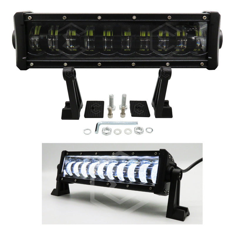 Barra 20 Leds Luz Blanca Fija Con 10 Lupas 11.4'' PuLG 32.8w