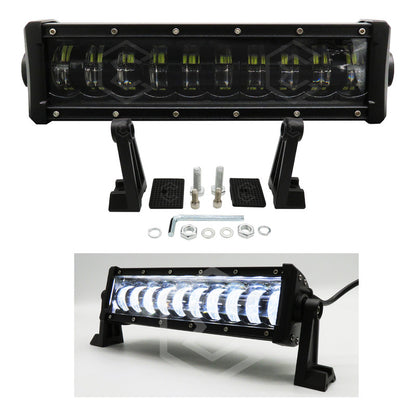 Barra 20 Leds Luz Blanca Fija Con 10 Lupas 11.4'' PuLG 32.8w