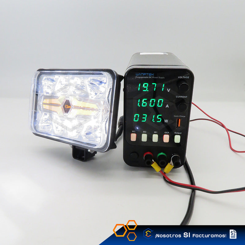 Par De Faros Unidad 4x6 32 Leds Blanco-ámbar Baja Alta 9-30v