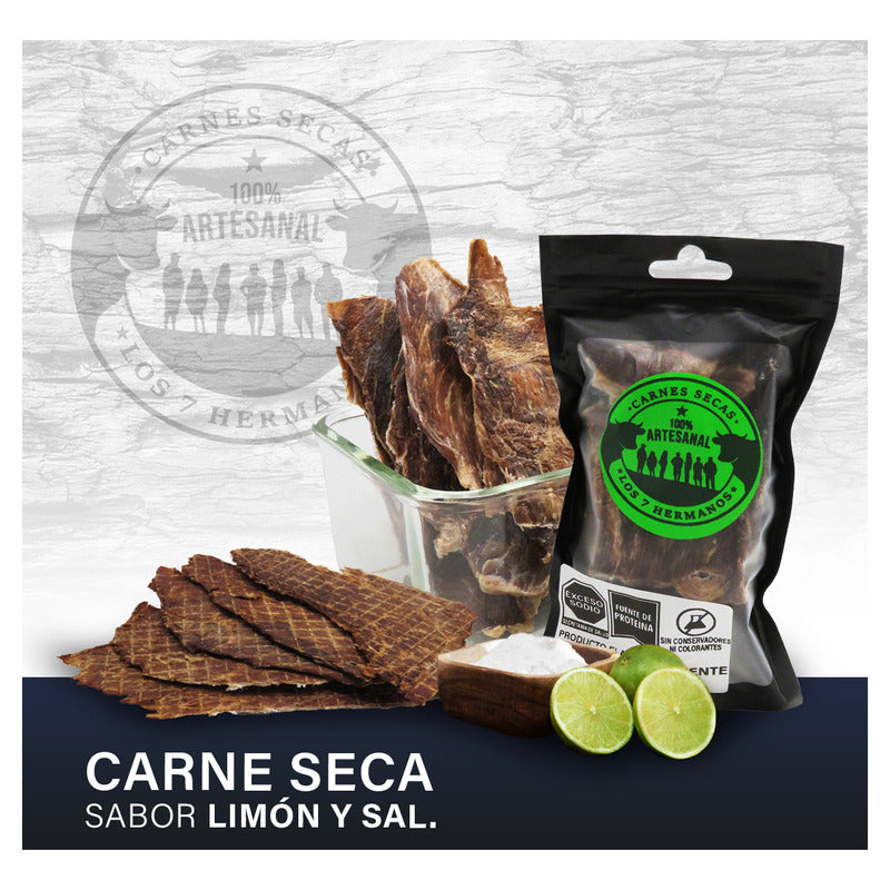 Carne Seca Laminada Artesanal De Res Limón Y Sal Snack 50g