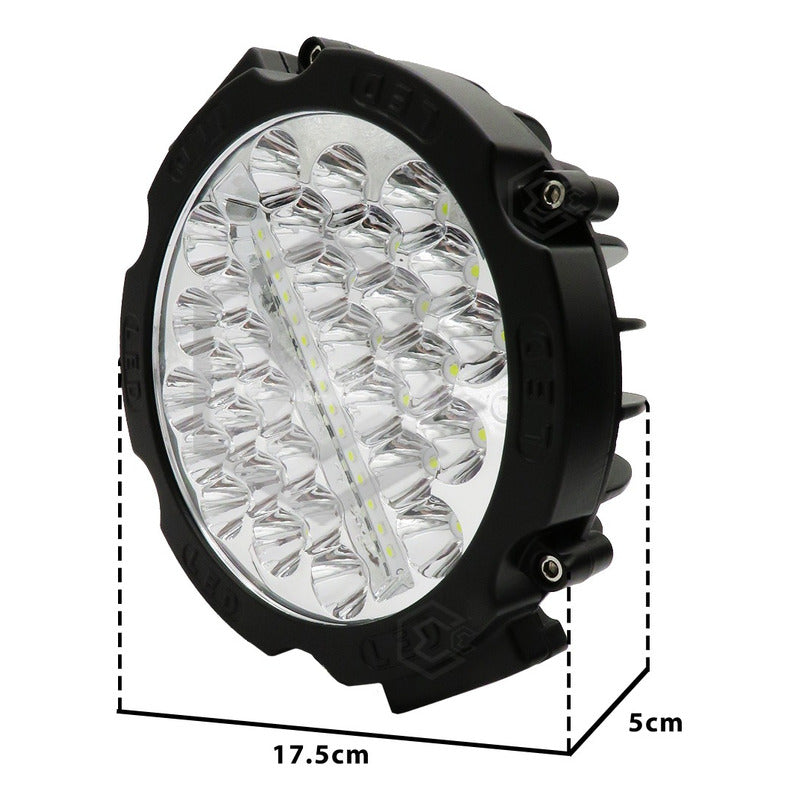 Par Faros Redondo Exploradores 45 Leds Fijo 36,000lm 12-24v