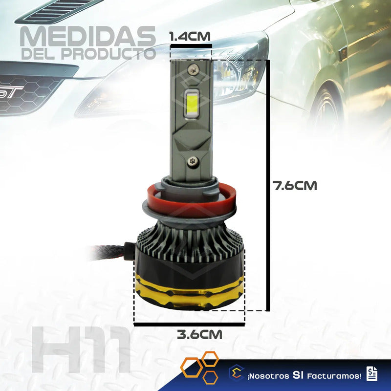 2 Focos Led Canbus Ventilador Alta O Baja 28,000lm 71w 9-36v H11