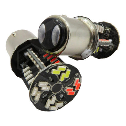 Par Focos 1157 64 Leds 4 Colores Rotativo Y Estrobo Cuartos