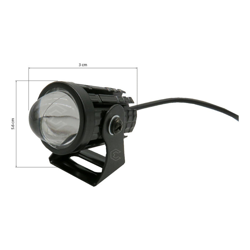 2 Faros Redondos Tipo Granada 6 Led Blanco-ambar Fijo 12-24v