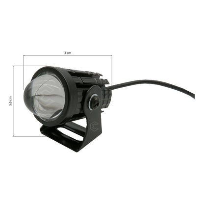 2 Faros Redondos Tipo Granada 6 Led Blanco-ambar Fijo 12-24v