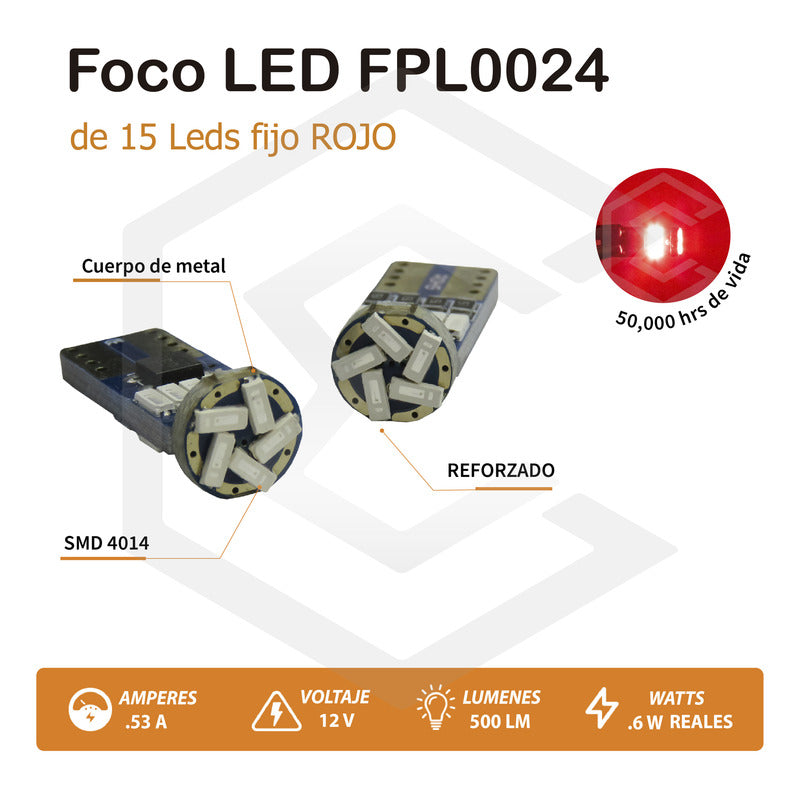 Par Focos De Pellizco 15 Led Canbus Alta Intensidad 12v