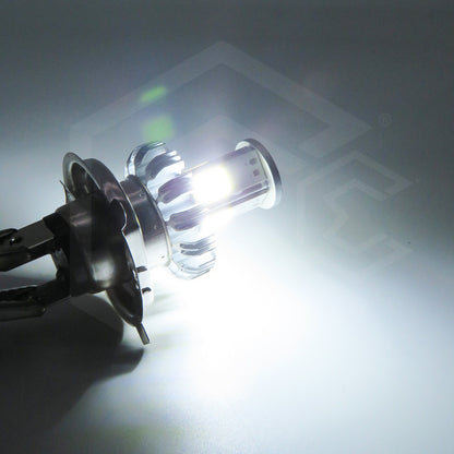 Foco De Carro/moto H4 2 Polos Ba20d Con Luz Led 4 Caras 15w