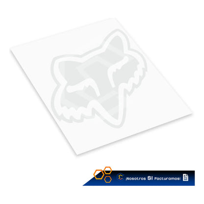 Calcomanía Fox Zorro Blanco Sticker Vinil Auto Moto 8.4cm
