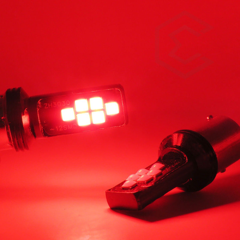 2 Focos 12 Led Canbus Cuarto Stop 12-24v 1156 57 3157  7507