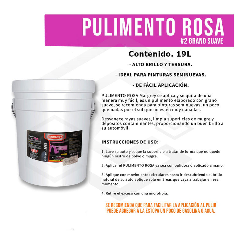 Cubeta Pulimento 19lt Blanco,rojo,rosa Alto Brillo A Elegir