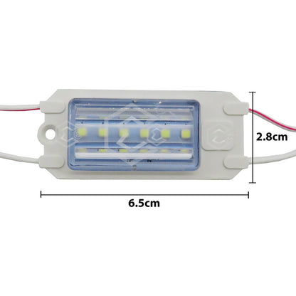 10 Módulo Rect 6led Mz-65 Alta Intensidad Color A Elegir 12v
