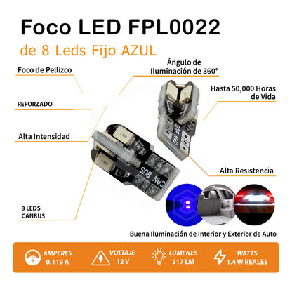 Par Focos De Pellizco 8 Led Canbus Alta Intensidad 12v