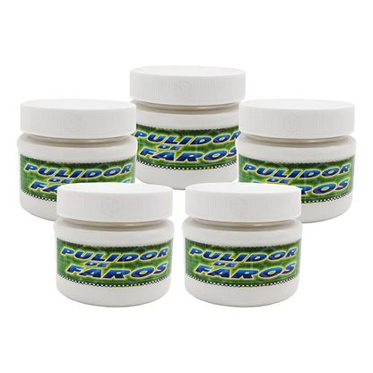 5 Pulidor Para Restaurar Faros Calaveras Gran Acabado 150gr Blanco
