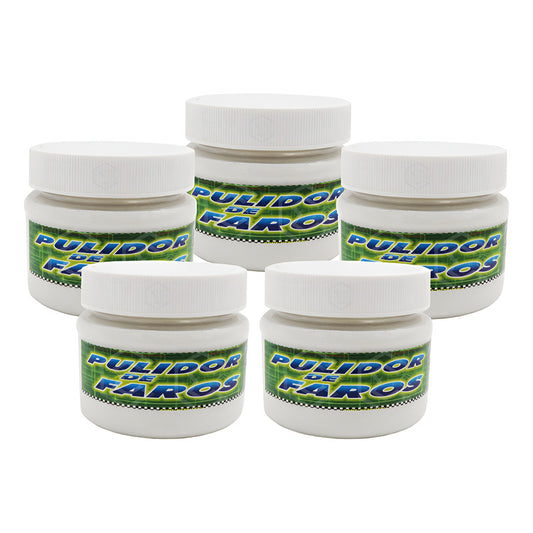 5 Pulidor Para Restaurar Faros Calaveras Gran Acabado 150gr Blanco