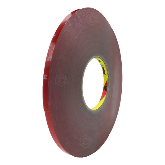 Rollo De Cinta Doble Cara Tipo 3m Pega Molduras 8mm X 32.5m Rojo Lisa