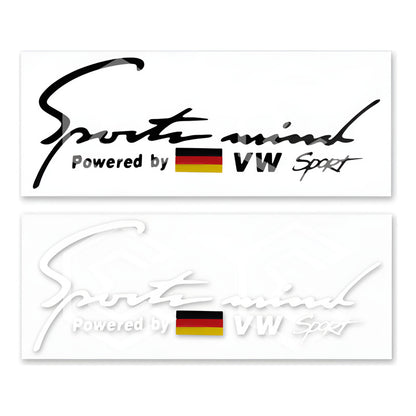 Calcomanía Sport Mind Vw Sticker Vinil Auto Moto 25cm X 10cm