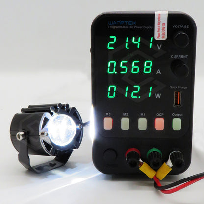 Par De Faros 12 Leds Con Lupa Ojo Demonio 5 Funciones 12-24v