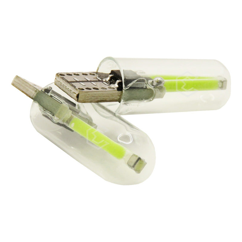 Par Focos De Pellizco Led Cob Vidrio Filamento Canbus T10 W5