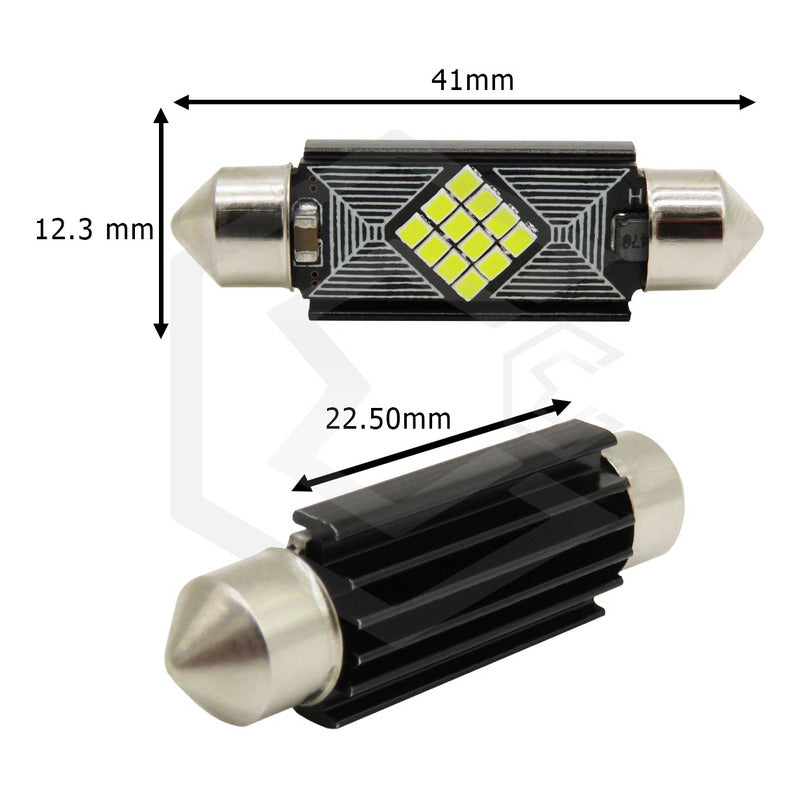 10 Focos 12 Led Canbus C10w Festoon Fusible Interior 12/24v