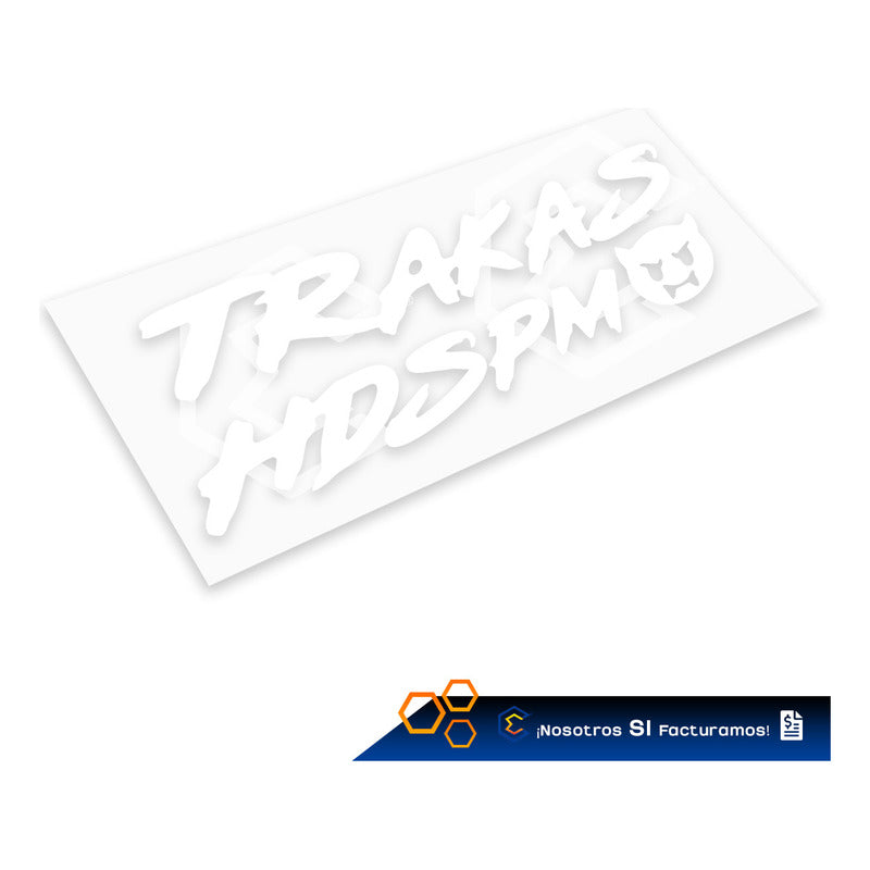 2 Calcomanía Trakas Hdspm Sticker Vinil Auto Moto 20cm X 9cm