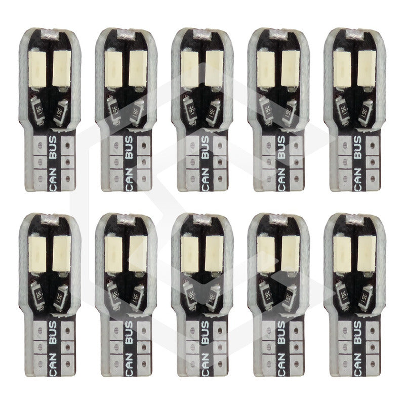 Kit 5 Par Focos De Pellizco 8 Led Canbus Alta Intensidad 12v
