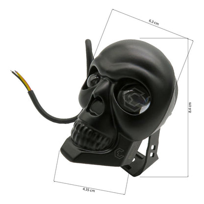 2 Faros Universal Calavera 12 Leds 3 Funciones Fijo 12-24v
