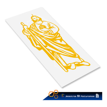 2 Calcomanía San Judas Tadeo Sticker Vinil Auto Moto 29x12cm