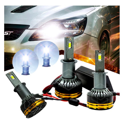 2 Focos Led Canbus Ventilador Alta O Baja 28,000lm 71w 9-36v H3