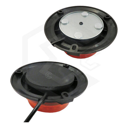 Torreta Led Color Ambar 12-24v 15w Ip65 Con Iman 7 Funciones