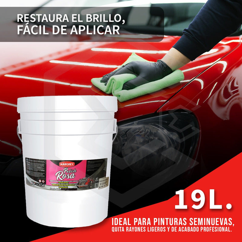 Cubeta Polish 19lt Blanco,rojo,rosa Alto Brillo A Elegir