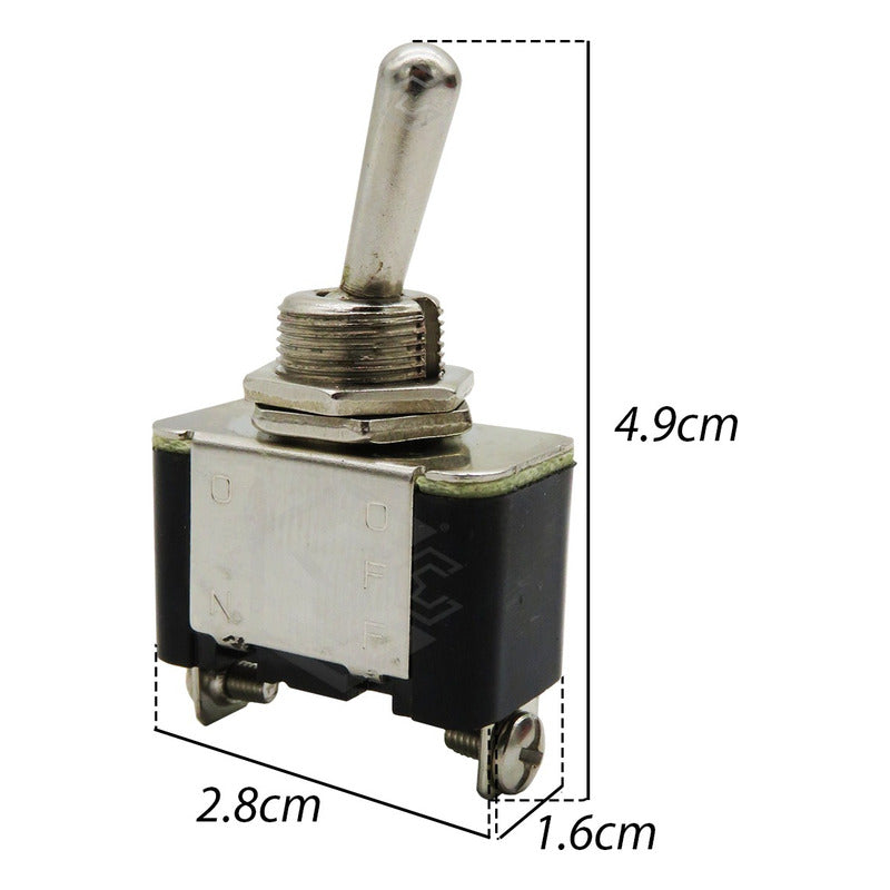 10 Switch Palanca 1 Paso On/off Metalico Reforzado Uso Rudo