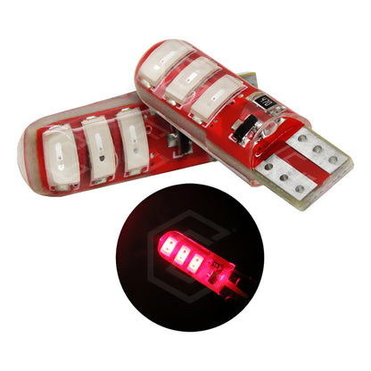 Par De Focos De Pellizco 6 Leds Smd T10 Gel Luz Estrobo 12v