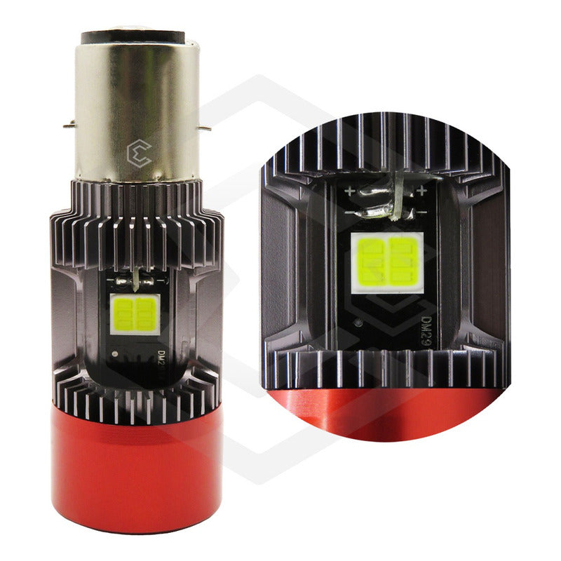 Foco Moto H4 12 Leds Csp Ba20d Con Ventilador 9000lm Reales