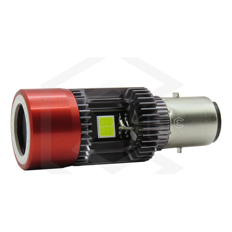 Foco Moto H4 Con Ojo Angel 12 Leds Csp Ba20d Con Ventiladort